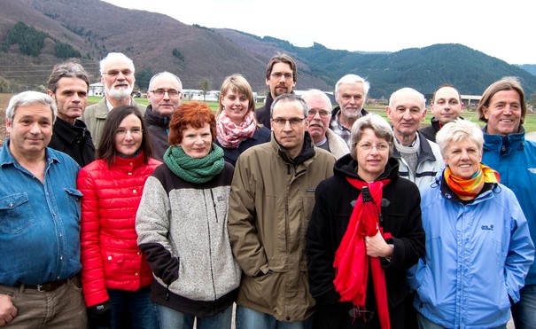 Mitglieder unserer Gruppe vor dem Interkom
